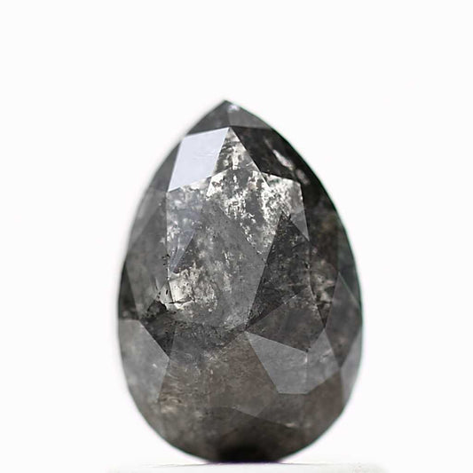 Salt and Pepper Diamond Fancy Gray Color 1.02 CT 7.58 x 5.15 x 2.75 MM Pear Cut Diamond! Natural Loose Diamond ! Christmas Gift for Her