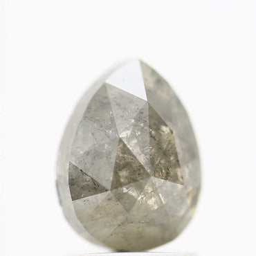 Salt and Pepper Diamond Fancy Gray Color 1.63 CT 8.16 x 6.12 x 3.57 MM Pear Cut Diamond! Natural Loose Diamond ! Christmas Gift for Her