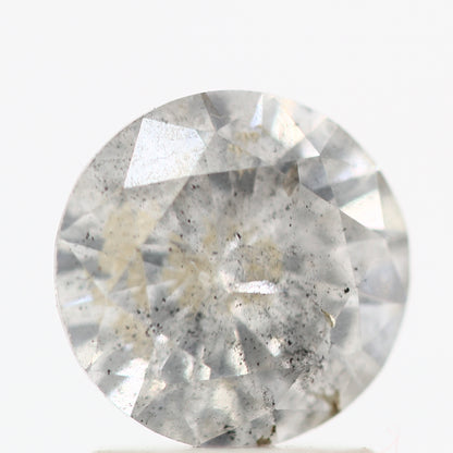 Salt And Pepper Diamond Fancy Gray Color 1.20 CT 7.10 x 3.80 MM Round Brilliant Cut Diamond ! Natural Loose Diamond ! Christmas Gift for Her