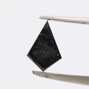 salt and pepper diamond ! 0.62 Ct 7.40 X 5.10 X 2.88 MM natural gray shield loose diamond for engagement ring for her