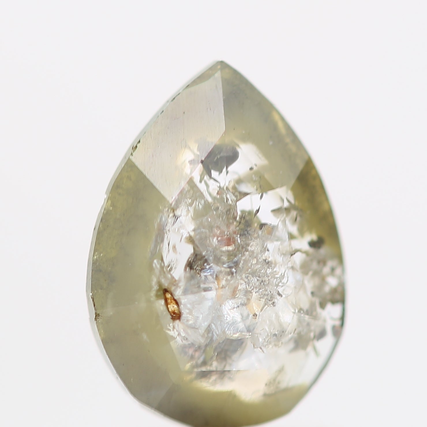 Salt and Pepper Diamond Fancy Gray Color 0.58 CT 7.20 x 5.12 x 1.80 MM Pear Cut Diamond! Natural Loose Diamond ! Christmas Gift for Her
