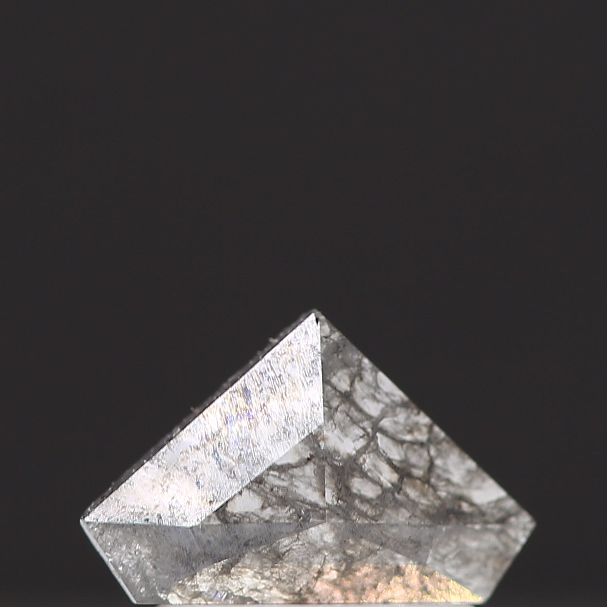 salt and pepper diamond ! 0.49 Ct 7.90 x 5.10 x 1.80 MM natural gray kite loose diamond for engagement ring for her