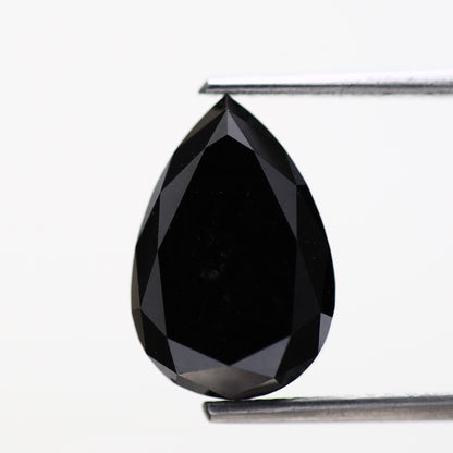 Pear Black Loose Diamond AAA Quality [12.03 MM] Natural Diamond For Engagement Ring 4.29 Carat