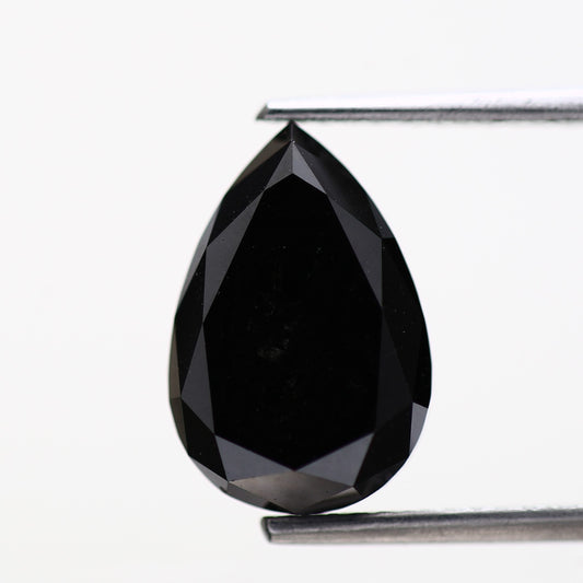 Pear Black Loose Diamond AAA Quality [12.03 MM] Natural Diamond For Engagement Ring 4.29 Carat