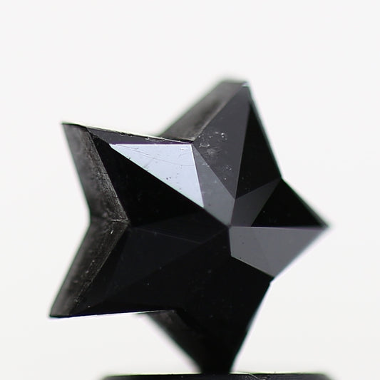 Star Cut Black Loose Diamond [7.29 MM] Natural Diamond For Engagement Ring 1.11 Carat