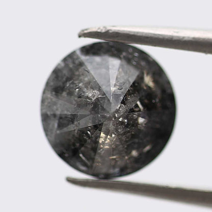 1.83 Carat Salt and Pepper Diamond Round Brilliant Cut Natural Loose Diamond