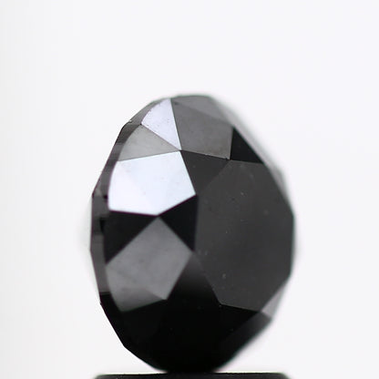 2.74 Carat Fancy Black Round Shape Brilliant Cut Natural Loose Diamond
