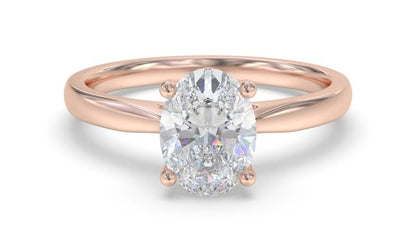 Elegant Lab Grown Oval Diamond Engagement Ring