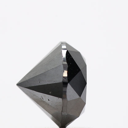 2.91 Carat Fancy Black Round Brilliant Cut Natural Loose Diamond