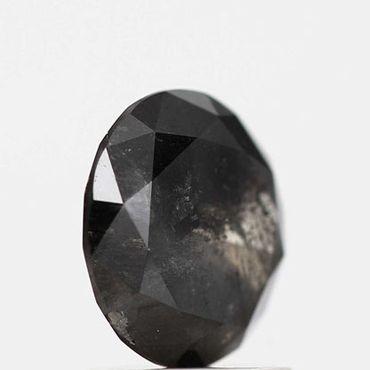1.57 Carat Fancy Black Round Shape Brilliant Cut Natural Loose Diamond