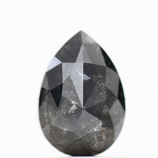 Salt and Pepper Diamond Fancy Gray Color 1.22 CT 7.79 x 5.48 x 3.18 MM Pear Cut Diamond! Natural Loose Diamond ! Christmas Gift for Her
