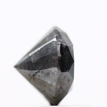 0.88 Carat Fancy Black Round Shape Brilliant Cut Natural Loose Diamond