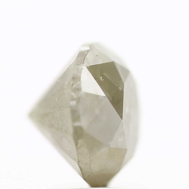 Salt And Pepper Diamond Fancy Gray Color 3.14 CT 8.44 x 6.33 MM Round Brilliant Cut Diamond ! Natural Loose Diamond ! Christmas Gift for Her