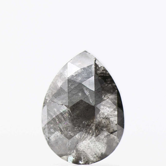 Salt and Pepper Diamond Fancy Gray Color 1.67 CT 8.80 x 6.40 x 2.90 MM Pear Cut Diamond! Natural Loose Diamond ! Christmas Gift for Her