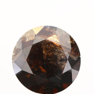 2.48 Carat Fancy Dark Brown Round Cut Natural Loose Diamond