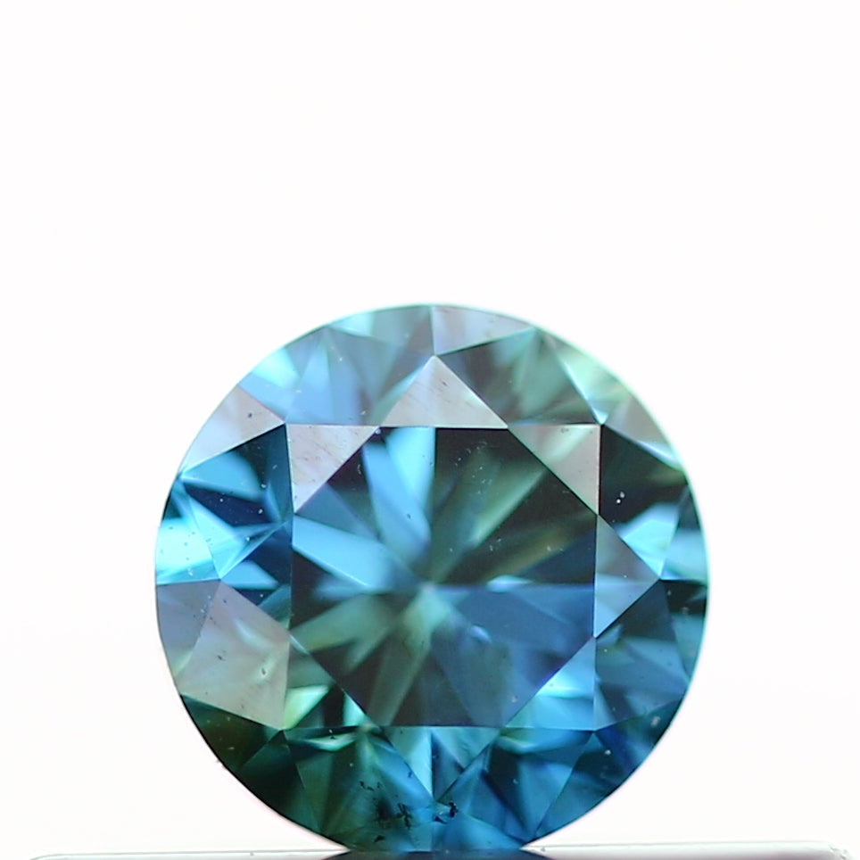 0.23 Carat Fancy Blue Round Brilliant Cut Natural Loose Diamond