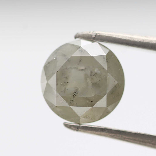 1.19 Carat Salt and Pepper Gray Round Brilliant Cut Natural Loose Diamond