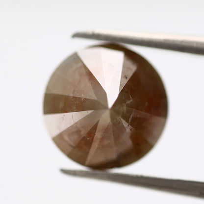 3.50 Carat Brown Rustic Round Brilliant Cut Natural Loose Diamond