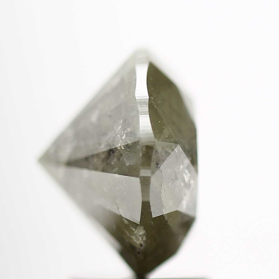 3.42 Carat Salt and Pepper Diamond Gray Round Brilliant Cut Natural Loose Diamond
