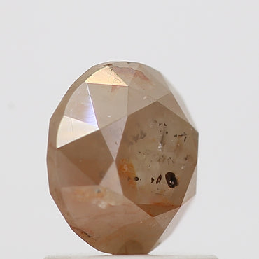 1.29 Carat Peach Brown Round Shape Brilliant Cut Natural Loose Diamond