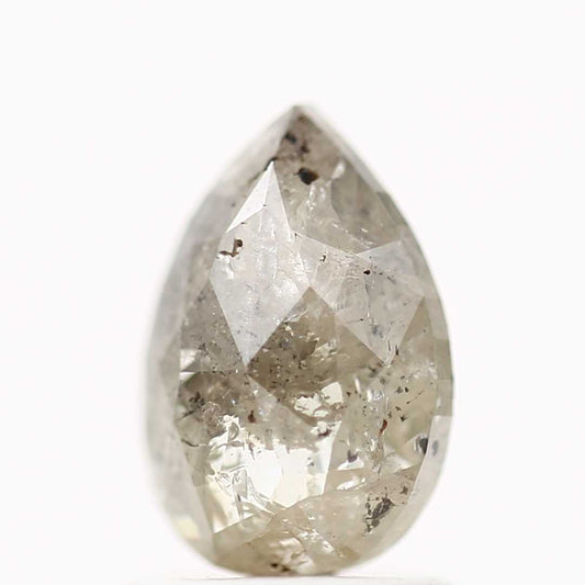 Salt and Pepper Diamond Fancy Gray Color 1.43 CT 8.27 x 5.68 x 3.34 MM Pear Cut Diamond! Natural Loose Diamond ! Christmas Gift for Her