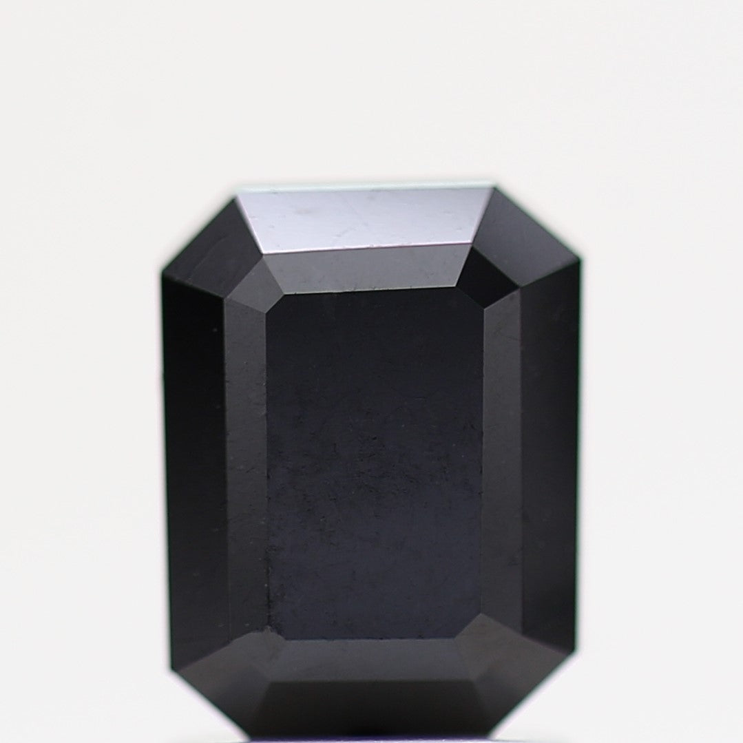 Emerald cut natural diamond gems &amp; jewelry loose diamond AAA BLACK DIAMOND Fancy Black Natural Loose Diamond For Ring Design 2.64 Carat