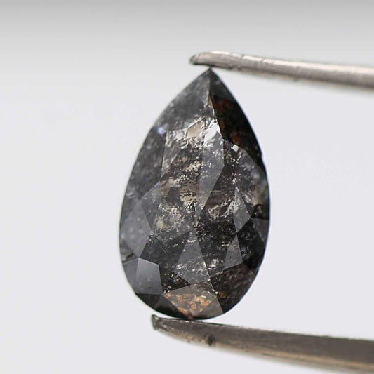 Salt and Pepper Diamond Fancy Gray Color 1.13 CT 8.98 x 5.30 x 3.80 MM Pear Cut Diamond! Natural Loose Diamond ! Christmas Gift for Her