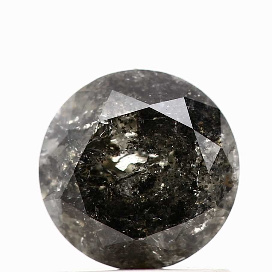 1.03 Carat Fancy Black Round Cut Natural Loose Diamond