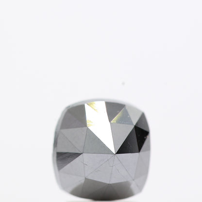 2.47 Ct Natural Black Cushion Single Cut Loose Diamond for Jewelery