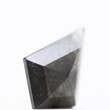 salt and pepper diamond ! 0.99 Ct 9.40 x 7.40 x 2.85 MM natural gray shield loose diamond for engagement ring for her