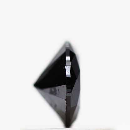 0.50 Carat Fancy Black Round Shape Brilliant Cut Natural Loose Diamond