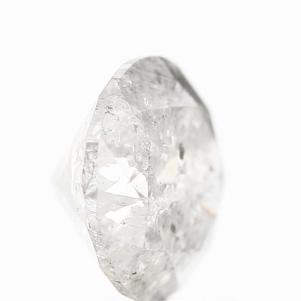 Natural Loose Round Salt And Pepper Diamond Fancy Grey Color 1.97 CT 7.80 X 4.90 MM Round Brilliant Cut Diamond ! Christmas Gift for Her