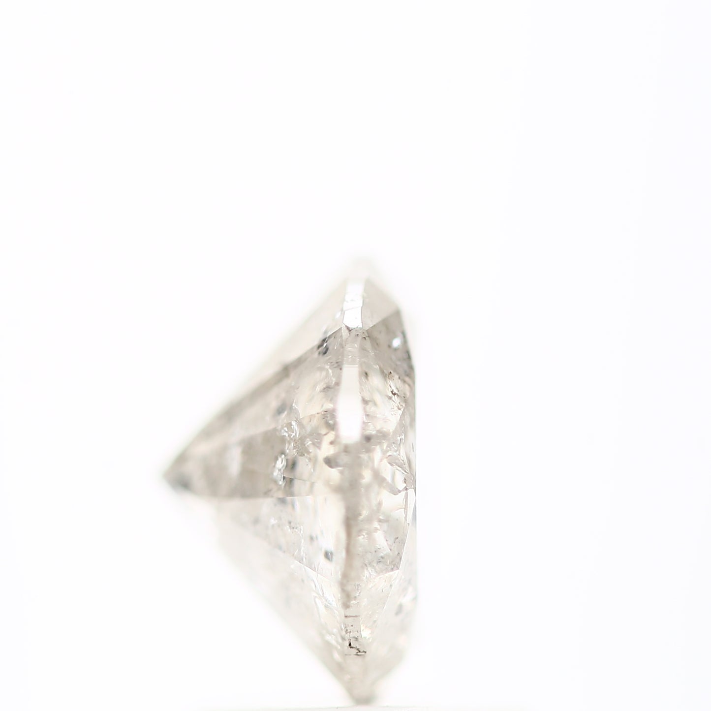 1.59 Carat Salt and Pepper White Icy Round Shape Brilliant Cut Natural Loose Diamond