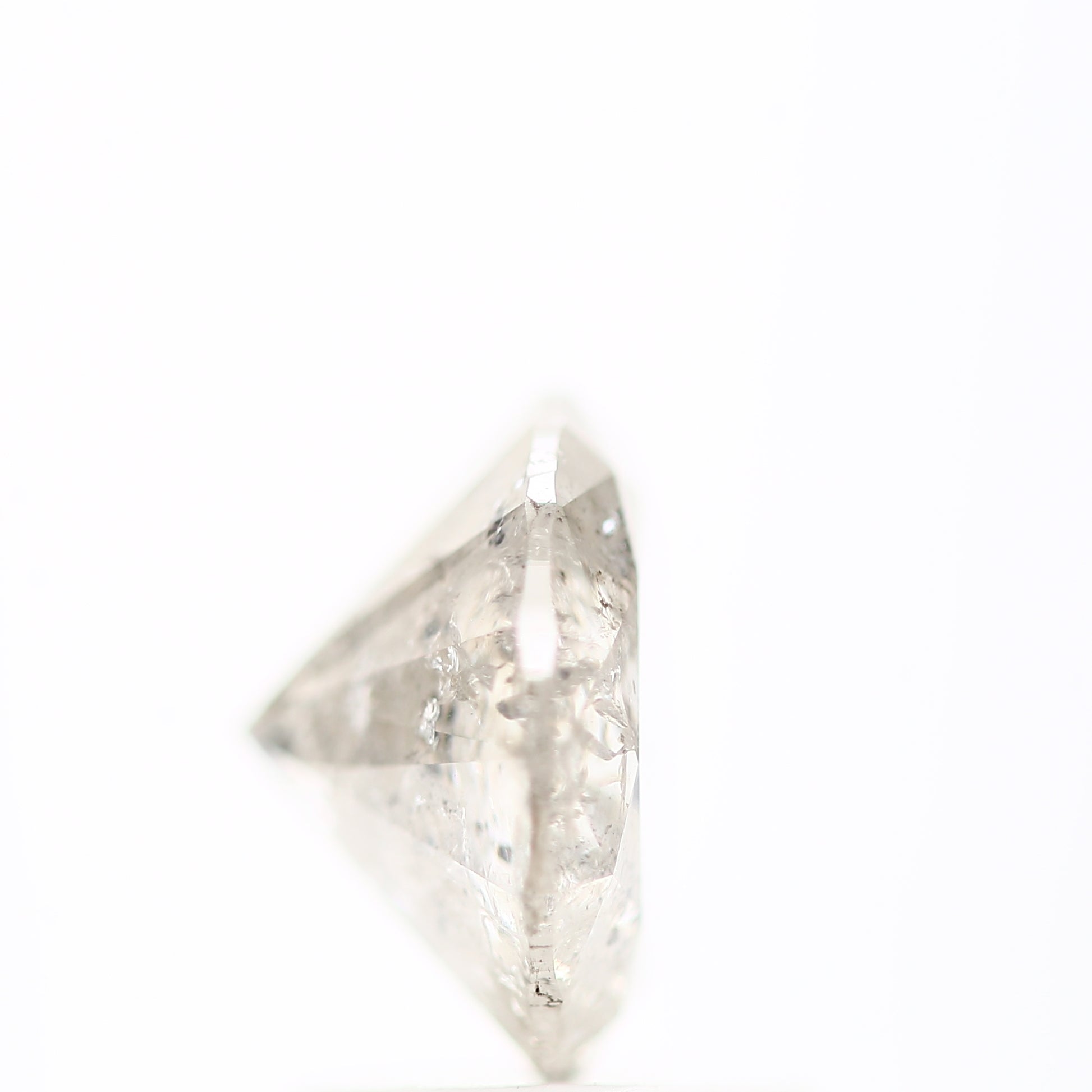 1.59 Carat Salt and Pepper White Icy Round Shape Brilliant Cut Natural Loose Diamond