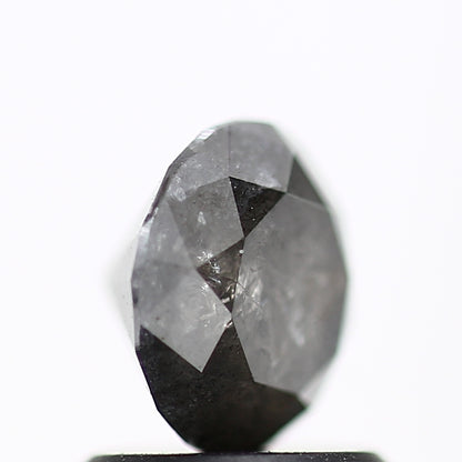 1.12 Carat Fancy Black Round Shape Brilliant Cut Natural Loose Diamond