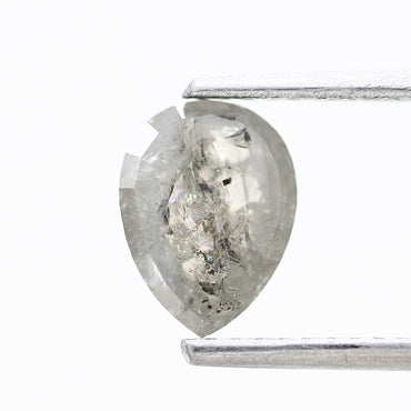 Salt and Pepper Diamond Fancy Gray Color 1.05 CT 8.05 x 6.03 x 2.40 MM Pear Cut Diamond! Natural Loose Diamond ! Christmas Gift for Her