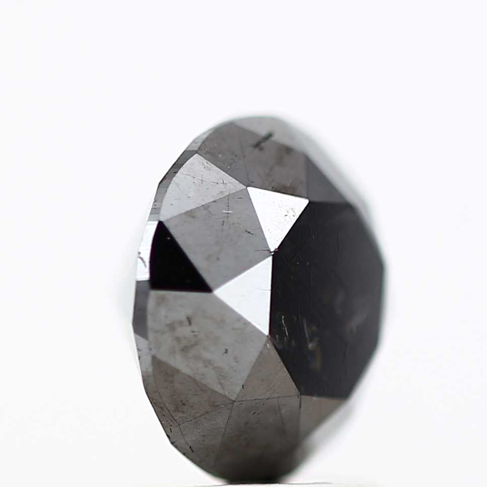 4.04 Carat Fancy Black Round Shape Brilliant Cut Natural Loose Diamond