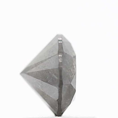 1.09 Carat Salt and Pepper Gray Round Brilliant Cut Natural Loose Diamond