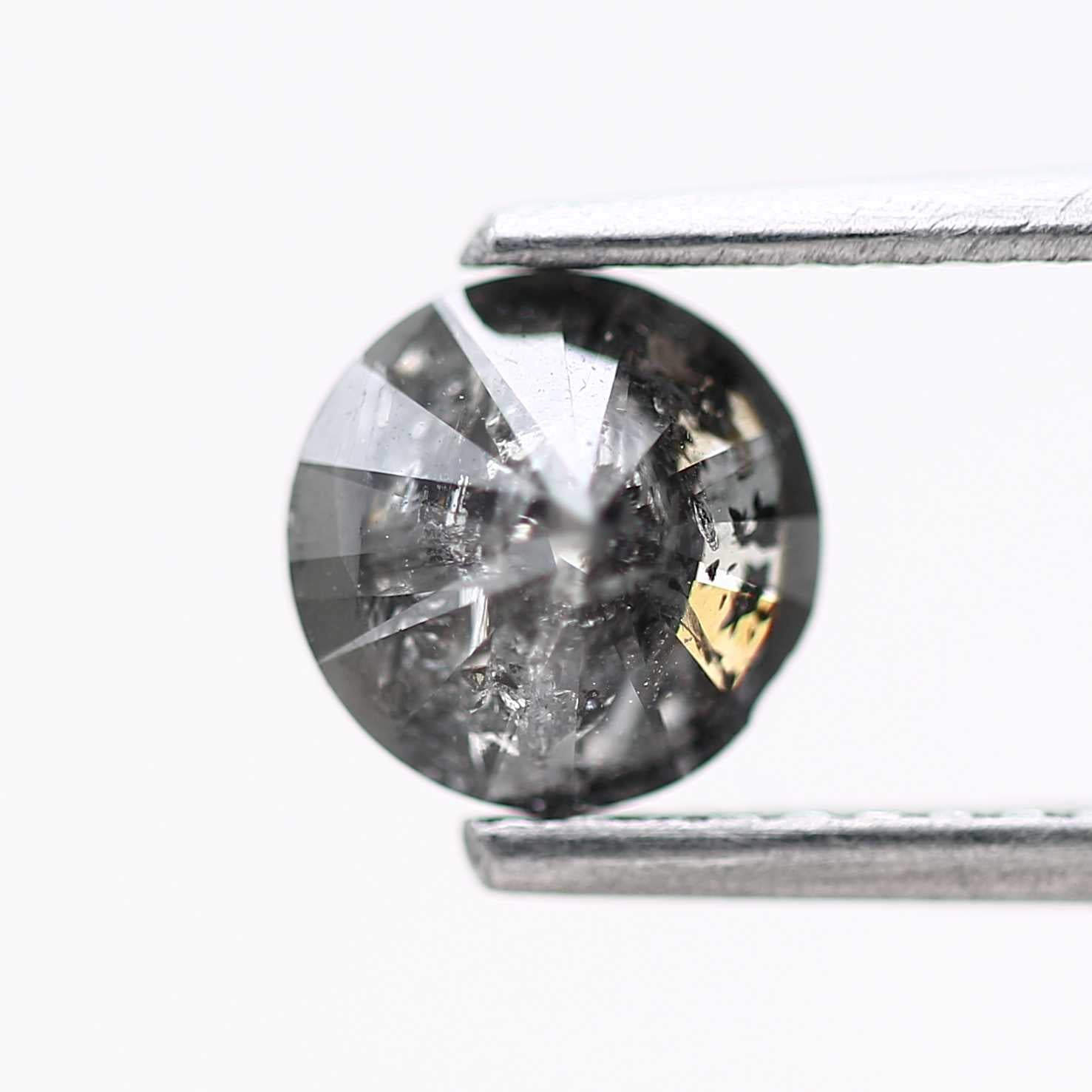 1 Carat Salt and Pepper Diamond Dark Gray Round Brilliant Cut Natural Loose Diamond
