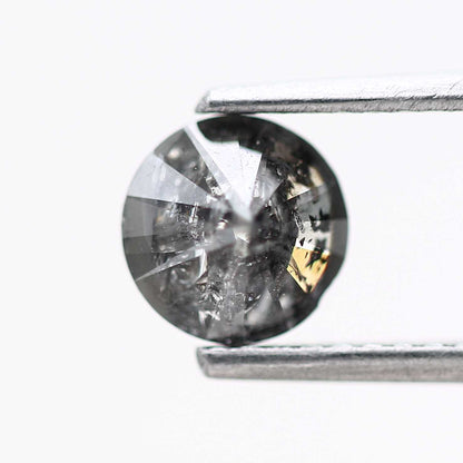 1 Carat Salt and Pepper Diamond Dark Gray Round Brilliant Cut Natural Loose Diamond