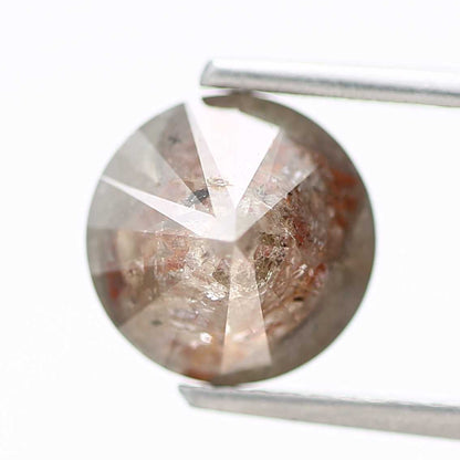 1.95 Carat Fancy Brown Rustic Round Shape Brilliant Cut Natural Loose Diamond