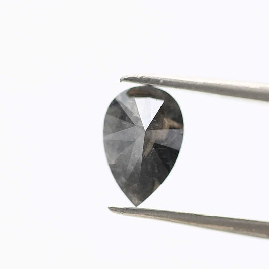 Salt and Pepper Diamond Fancy Gray Color 1.69 CT 9.80 x 6.50 x 3.92 MM Pear Cut Diamond! Natural Loose Diamond ! Christmas Gift for Her