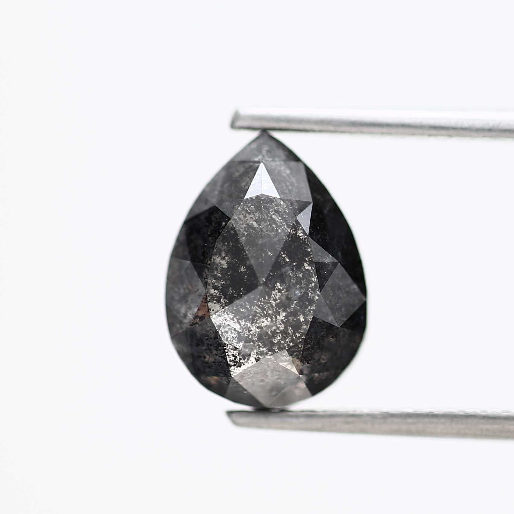 Salt and Pepper Diamond Fancy Gray Color 2.74 CT 10.08 x 7.45 x 4.30 MM Pear Cut Diamond! Natural Loose Diamond ! Christmas Gift for Her