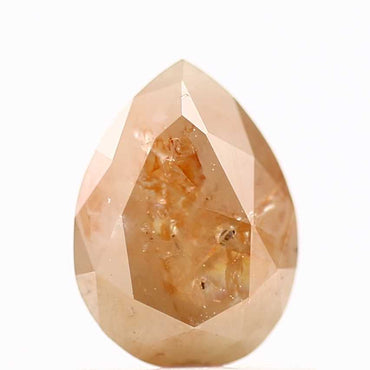 Salt and Pepper Diamond Fancy Orange Color 0.95 CT 6.94 x 5.04 x 3.81 MM Pear Cut Diamond! Natural Loose Diamond ! Christmas Gift for Her