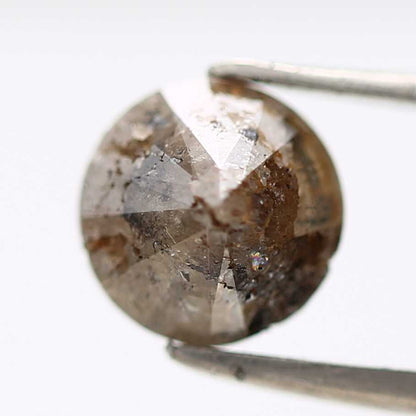 1.97 Carat Salt and Pepper Diamond Round Brilliant Cut Natural Loose Diamond