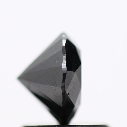 0.91 Carat Fancy Black Round Shape Brilliant Cut Natural Loose Diamond
