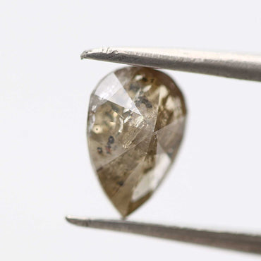 Salt and Pepper Diamond Fancy Brown Color 1.21 CT 8.20 x 5.70 x 3.70 MM Pear Cut Diamond! Natural Loose Diamond ! Christmas Gift for Her