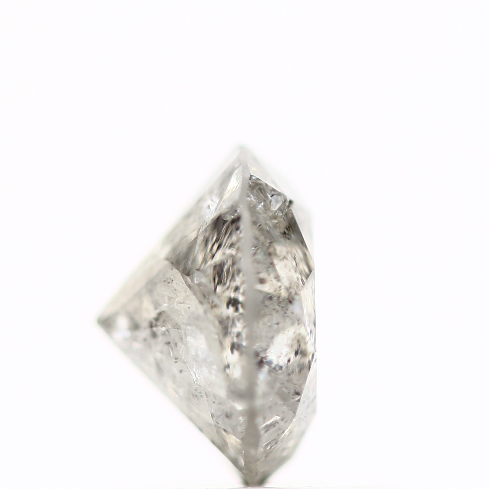 1.23 Carat Salt and Pepper Fancy Round Brilliant Cut Natural Loose Diamond