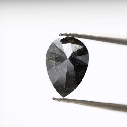 Salt and Pepper Diamond Fancy Gray Color 2.33 CT 10.00 x 7.10 x 4.55 MM Pear Cut Diamond! Natural Loose Diamond ! Christmas Gift for Her