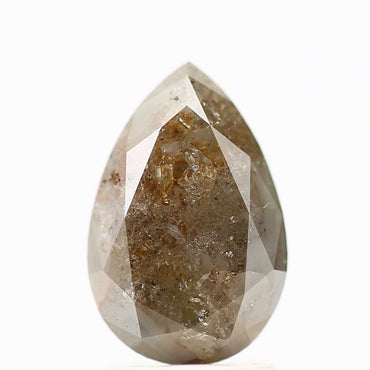 Salt and Pepper Diamond Fancy Brown Color 2.49 CT 10.35 x 6.84 x 5.40 MM Pear Cut Diamond! Natural Loose Diamond ! Christmas Gift for Her
